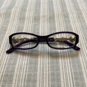 Foster Grant Eye Glasses Frames Only PL0114 Kathleen PRP Purple Black #0208